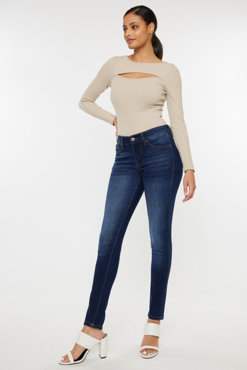 Kancan Mid Rise Gradient Skinny Jeans - Bottoms Sale